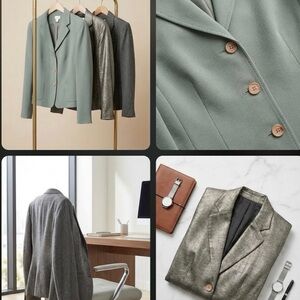 Lot of 3 Ann Taylor Loft / Calvin Klein Women Petite Tweed Blazer Size 4/4P-6P